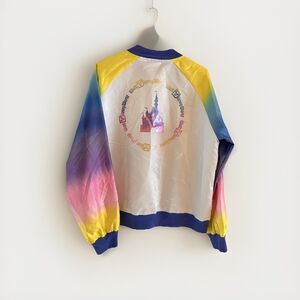 Walt Disney World Jacket Womens Size XL White Castle Mickey‎ Mouse Windbreaker